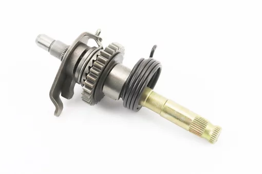 Вал кикстартера в сборе (шестерня, пружина) CB тип 2, FIX-321006