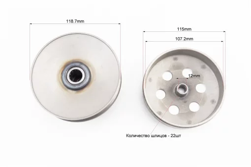 Варіатор задній у зборі GY6 -50/AF34, тип 2, FIX-349239