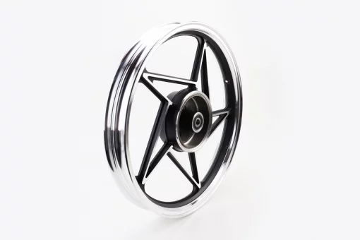 Диск колесный задний литой 18Х1,85 "под резинки" Viper-125J ЧЕРНЫЙ (ось 15мм), FIX-321013