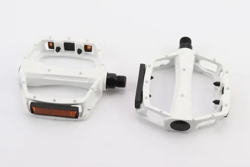 Педали MTB широкие 9/16" (107x100x25mm) алюминиевые, белые YT-008, FIX-403375