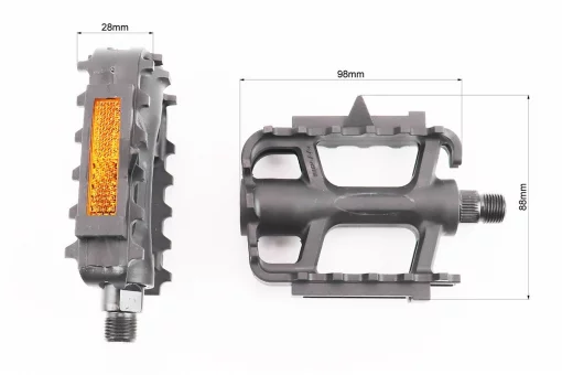 Педалі MTB 9/16" (107x80x27mm) пластикові, чорні NW-311, FIX-411125