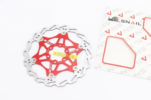 Тормозной диск 160мм, крепл. 6 болтов, на алюминиевом пауке, красный FD-01, FIX-403380