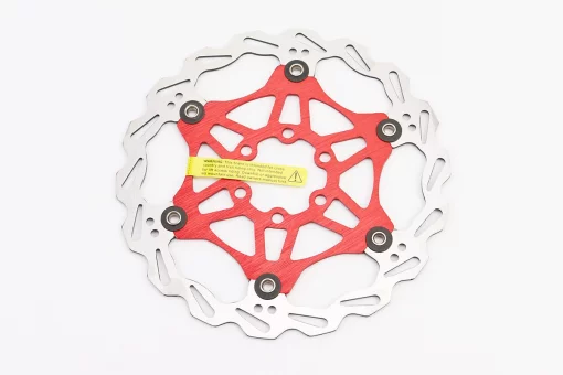 Тормозной диск 160мм, крепл. 6 болтов, на алюминиевом пауке, красный FD-01, FIX-403380
