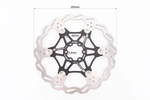 Тормозной диск 203мм, крепл. 6 болтов, на алюминиевом пауке, чёрный FD-01, FIX-403383