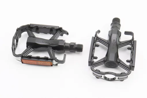 Педали MTB 9/16" (105x74x23mm) алюминиевые, чёрно-серебристые M224DU, FIX-411132