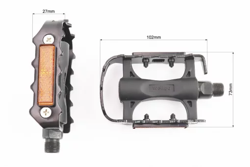 Педалі MTB 9/16" (106x64.5x28.5mm) пластико-алюмінієві, чорні LU-C25, FIX-411133