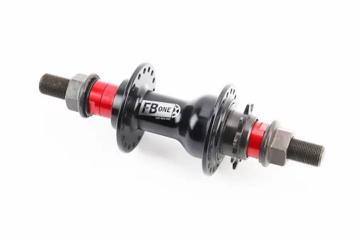 Втулка задняя BMX алюминиевая 14Gx36H драйвер 9Т, 4 пром-подшипника 6902 2RS, ось 14мм, крепл. гайка, чёрно-красная FB-A275В,