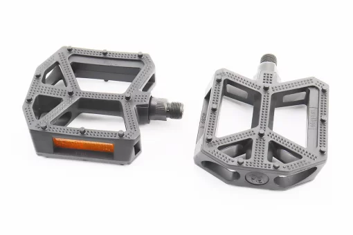 Педали BMX 9/16" (109x96x30mm) пластиковые, чёрные B289DU, FIX-411139