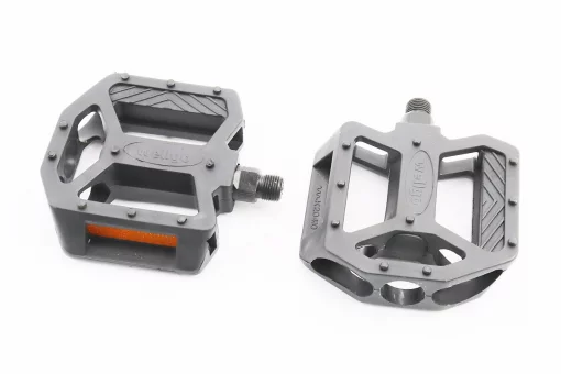 Педалі BMX 9/16" (108x105x28mm) пластикові, чорні LU-P9, FIX-411143