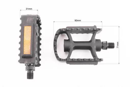 Педали CHILD 1/2" (99x75x31mm) пластиковые, чёрные LU-892DU, FIX-411150