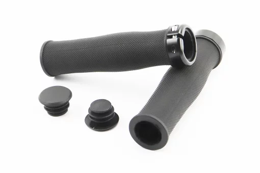 Ручки керма 130мм з затискачем Lock-On, чорні TPE-187A, FIX-403444