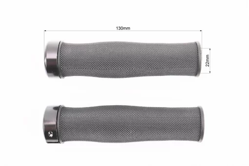 Ручки керма 130мм з затискачем Lock-On, чорні TPE-187A, FIX-403444