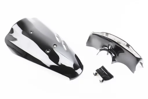 УЦЕНКА Honda DIO AF-34 пластик - к-кт крашеные 5 деталей (голова под диск. тормоз с крышкой лючка), ЧЕРНЫЙ (брак покраски,