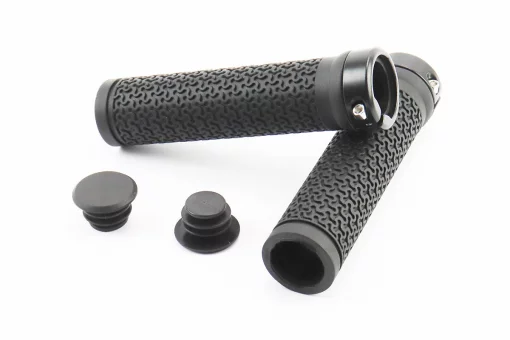 Ручки керма 130мм з затискачем Lock-On, чорні TPE-083, FIX-403446