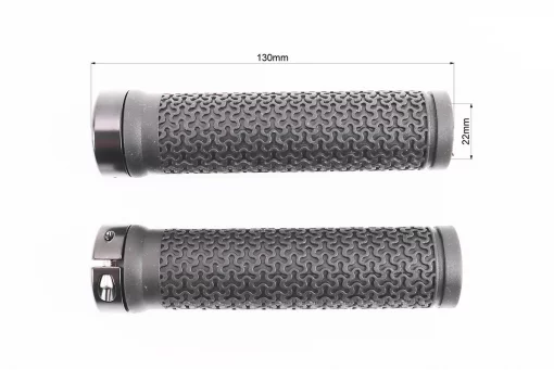 Ручки керма 130мм з затискачем Lock-On, чорні TPE-083, FIX-403446