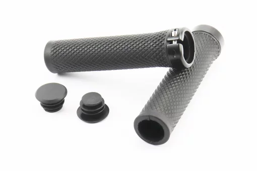 Ручки керма 130мм з затискачем Lock-On, чорні TPE-092, FIX-403447