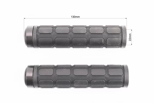 Ручки керма 130мм з затискачем Lock-On, чорні TPE-077, FIX-403448