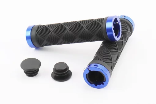 Ручки керма 130мм з затискачем Lock-On з двох сторін, чорно-сині TPE-093, FIX-403459