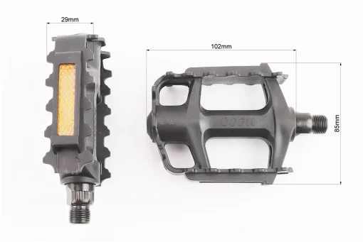 Педалі MTB 9/16" (112x80x25mm) пластикові, чорні WP-163, FIX-403527