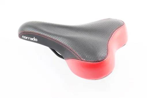 Сидіння MTB 260x160мм з кріпленням, чорно-червоне CORRADO 6690, FIX-403534