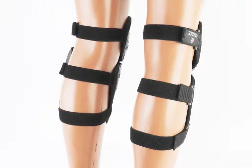 Наколінники захисні (коліно+гомілка) к-кт 2шт, Чорні "черепаха", FIX-337901