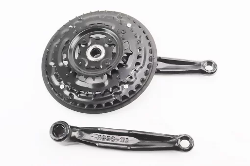 Шатуни "квадрат" 170мм, 42.34.24T MTB, чорні NSS-3001, FIX-411299