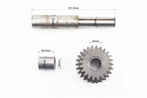 Вал КПП реверса+шестерня Z-20x26+втулка, к-кт 3шт 101-2, FIX-604254