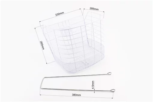 Корзина багажная передняя 26", белая JL-CK055 (возможны царапины, сколы, дефекты покраски), FIX-403562