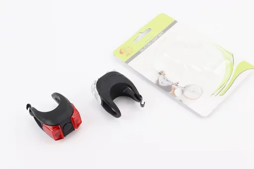 Фонарь передний 2 диода+задний 2 диода силиконовые к-кт, JY-267-6 (без батареек), FIX-403576