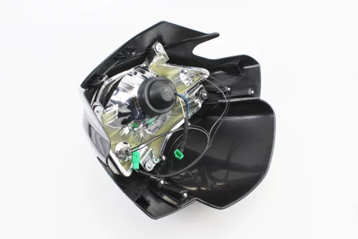 Пластик - обтекатель + ветровик, фара, ЧЕРНЫЙ (TVS Apache RTR 160), FIX-351212