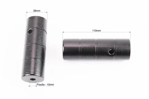 Пеги ВМХ &Oslash;38х110мм под ось10мм к-кт, чёрные, FIX-403599