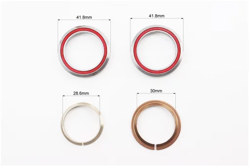 Кермова колонка 1-1/8" (41,8/28,6x41,8/30) безрізьбової вилки, інтегровані, пром-підшипники, чорні H51, FIX-403600