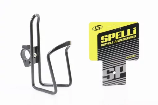 Флягодержатель алюминиевый, крепл. на руль, чёрный SBC-203, FIX-403629