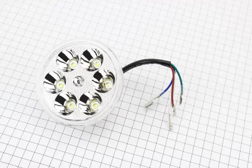 УЦЕНКА DELTA Фары круглой внутренняя часть 6-LED с ободком, 80мм (не горит несколько диодов), FIX-338034