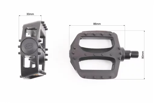 Педали CHILD 1/2" (97x80x23mm) пластиковые, чёрные NW-310S, FIX-411364