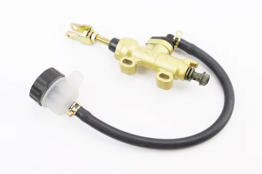 ТОРМОЗНОЙ цилиндр главный задний МОТОциклы / ATV (крепление: min=33мм; max=56мм) тип 1, золотистый (без гофропружины), FIX-351434