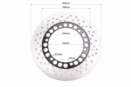 Диск гальмівний D=265/132mm (Defiant Polk, Lifan Korsar, Futong CRUISE), FIX-351442