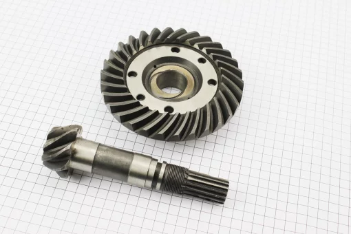 Шестерни конические переднего моста, ведущая Z-8/15 + ведомая Z-30 к-кт Jinma 244, FIX-620049
