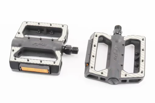 Педали CITY 9/16" (107x103x25mm) пластиковые, чёрно-серые NW-420, FIX-411366