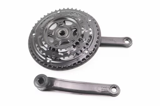 Шатуни "квадрат" 170мм, 48.38.28T MTB, чорні BL 05, від 5шт -10%, FIX-403730