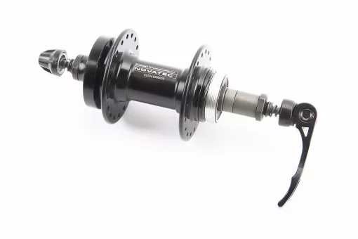 Втулка задняя MTB алюминиевая 14Gx36H под вольнобег, Disk-brake, 2 пром-подшипники 6000 2RS, крепл. эксцентрик, чёрная D242SBT,