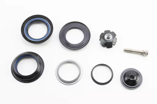 Кермова колонка 1-1/8" (44/28,6x44/30) безрізьбової вилки, напівінтегровані, пром-підшипники, чорні H114, FIX-411398