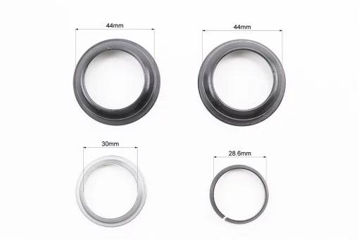 Кермова колонка 1-1/8" (44/28,6x44/30) безрізьбової вилки, напівінтегровані, пром-підшипники, чорні H114, FIX-411398