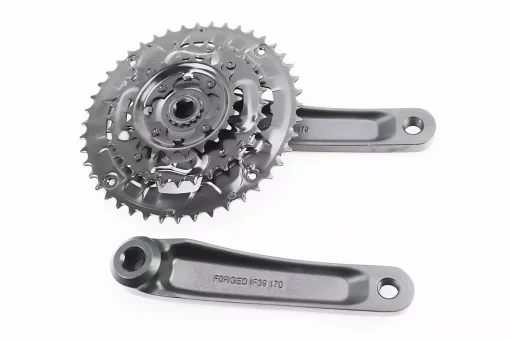 Шатуни "квадрат" 170мм, 44.32.22T MTB, алюмінієві, чорні NSA-3007, FIX-411400