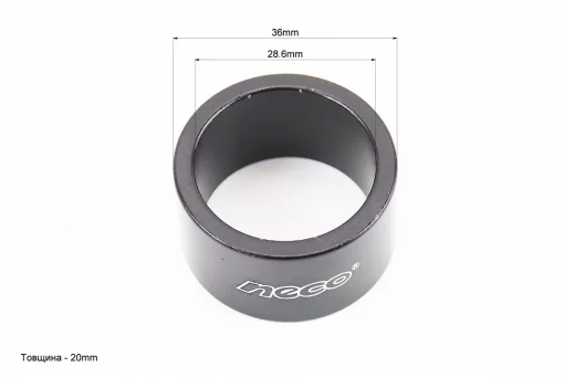 Кільце вилки 1-1/8 h20мм, чорне, FIX-411401