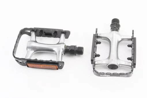 Педалі ROAD 9/16" (102x77x22mm) алюмінієві, сріблясто-чорні R200DU, FIX-411403