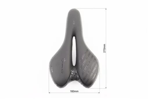 Сидіння MTB 270x160мм, чорне "GEL", FIX-411419