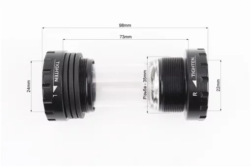Каретка Hollowtech II MTB 68-73мм, під інтегровану вісь 24мм (адаптер 22мм), KL-101A, FIX-403861