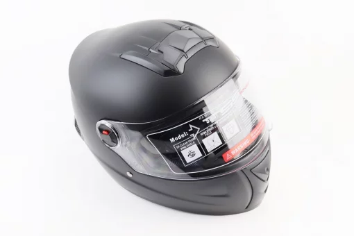 Шлем интеграл, закрытый+очки BLD-М61 S (55-56см), ЧЕРНЫЙ матовый, FIX-330933