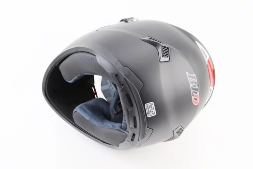 Шлем интеграл, закрытый+очки BLD-М61 S (55-56см), ЧЕРНЫЙ матовый, FIX-330933